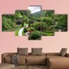 Floral Display In Butchart Gardens - Nature 5 Panel Canvas Art Wall Decor