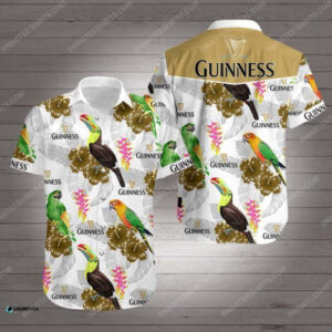 Floral Guinness Beer Summer Vacation Hawaiian Shirt