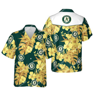 Floral Oakland Athletics Mlb Summer Vacation Hawaiian Shirt