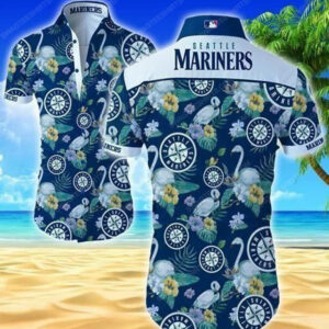 Floral Seattle Mariners Mlb Summer Vacation Hawaiian Shirt