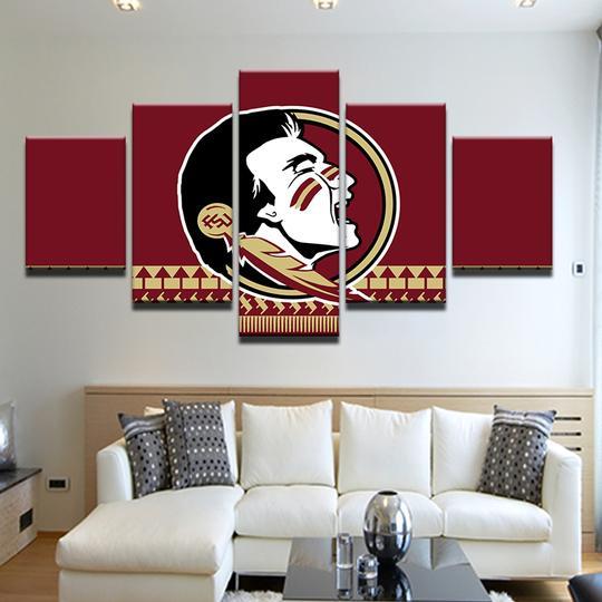 Florida State Seminoles 1 Sport - 5 Panel Canvas Art Wall Decor Florida State Seminoles 1 Sport - 5 Panel Canvas Art Wall Decor