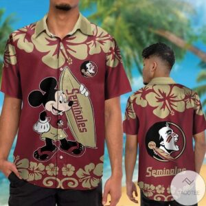 Florida State Seminoles & Mickey Mouse Hawaiian Shirt