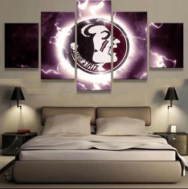 Florida State Seminoles Sports Team - Sport 5 Panel Canvas Art Wall Decor Florida State Seminoles Sports Team - Sport 5 Panel Canvas Art Wall Decor