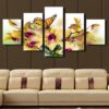 Flower 11 - Nature 5 Panel Canvas Art Wall Decor