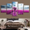 Flower 33 - Nature 5 Panel Canvas Art Wall Decor