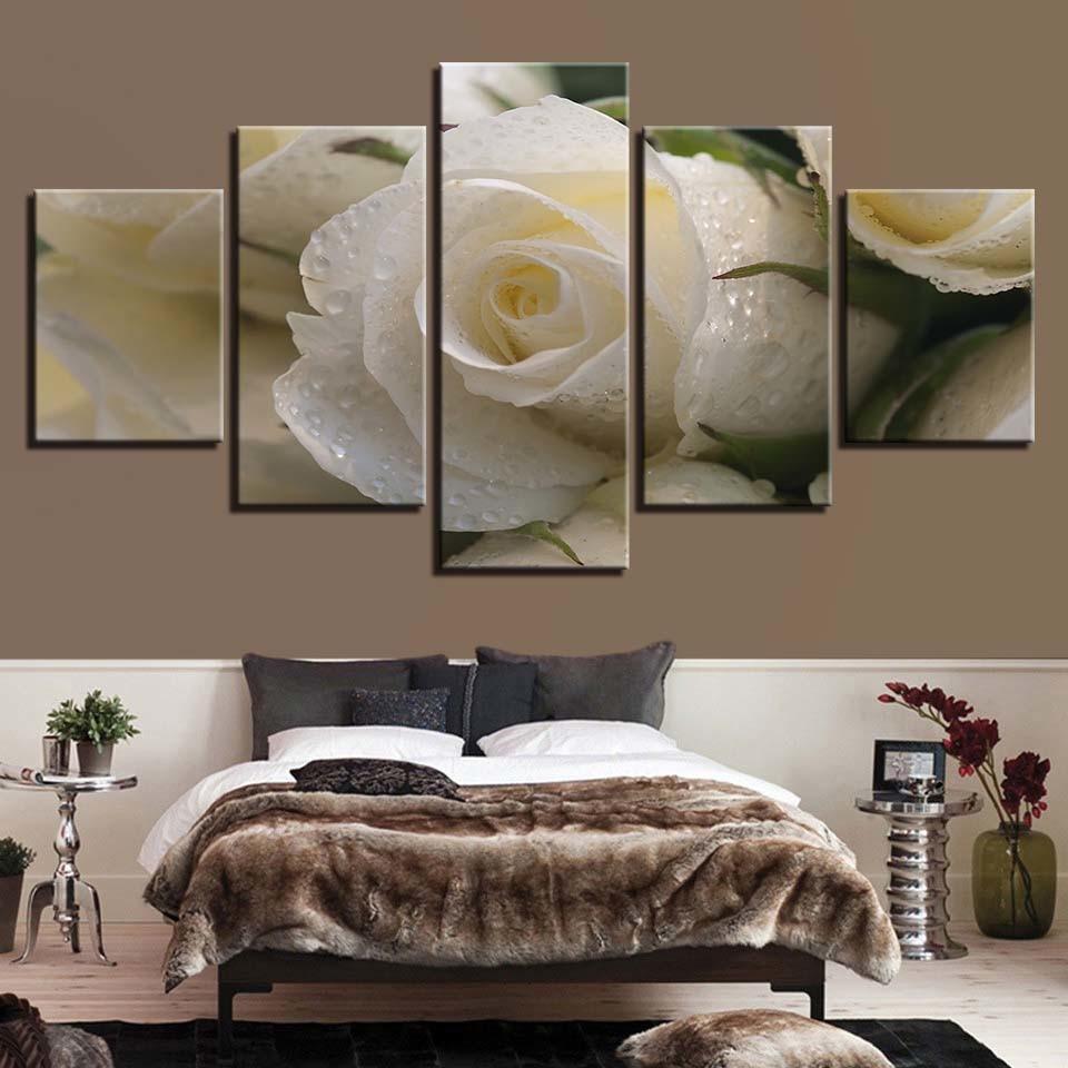 Flower 37 - Nature 5 Panel Canvas Art Wall Decor Flower 37 - Nature 5 Panel Canvas Art Wall Decor
