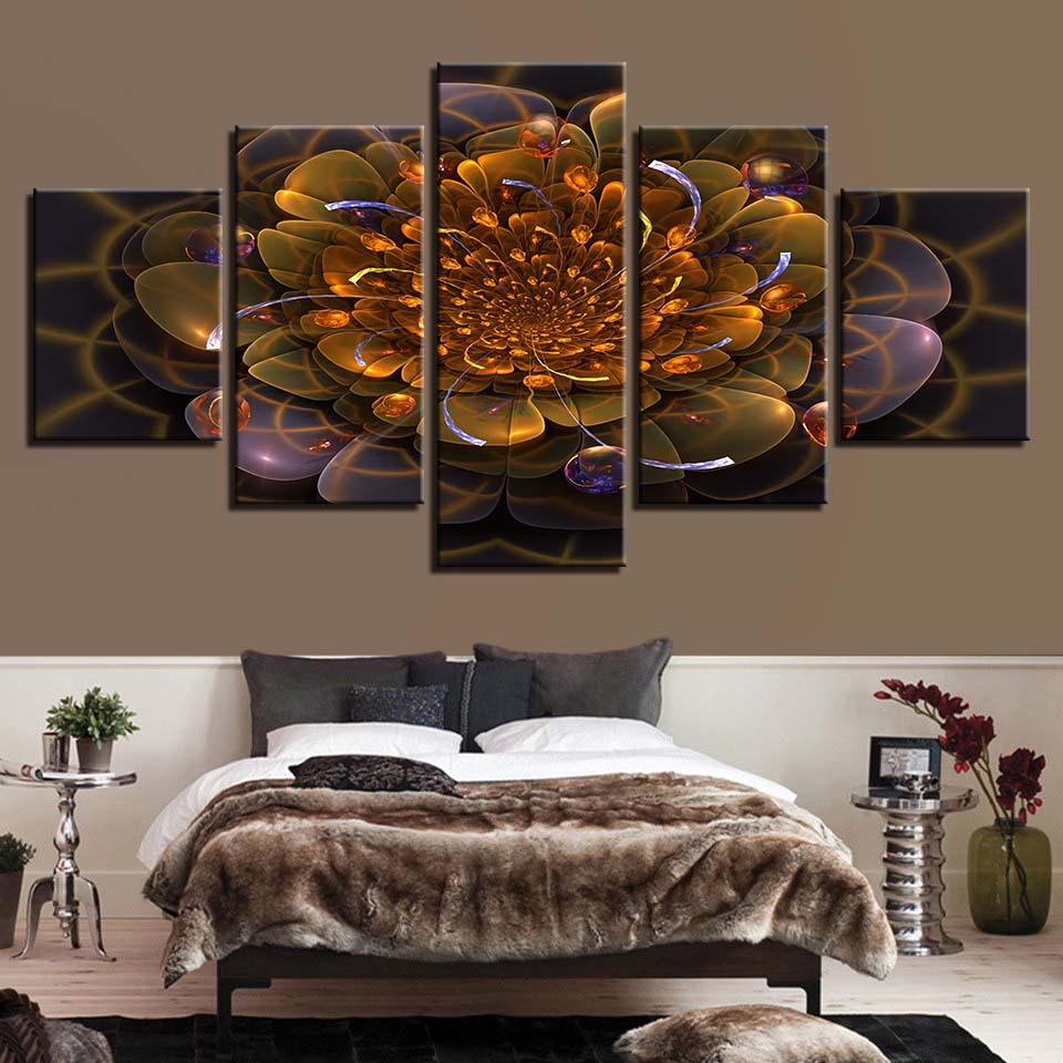 Flower 38 - Nature 5 Panel Canvas Art Wall Decor Flower 38 - Nature 5 Panel Canvas Art Wall Decor