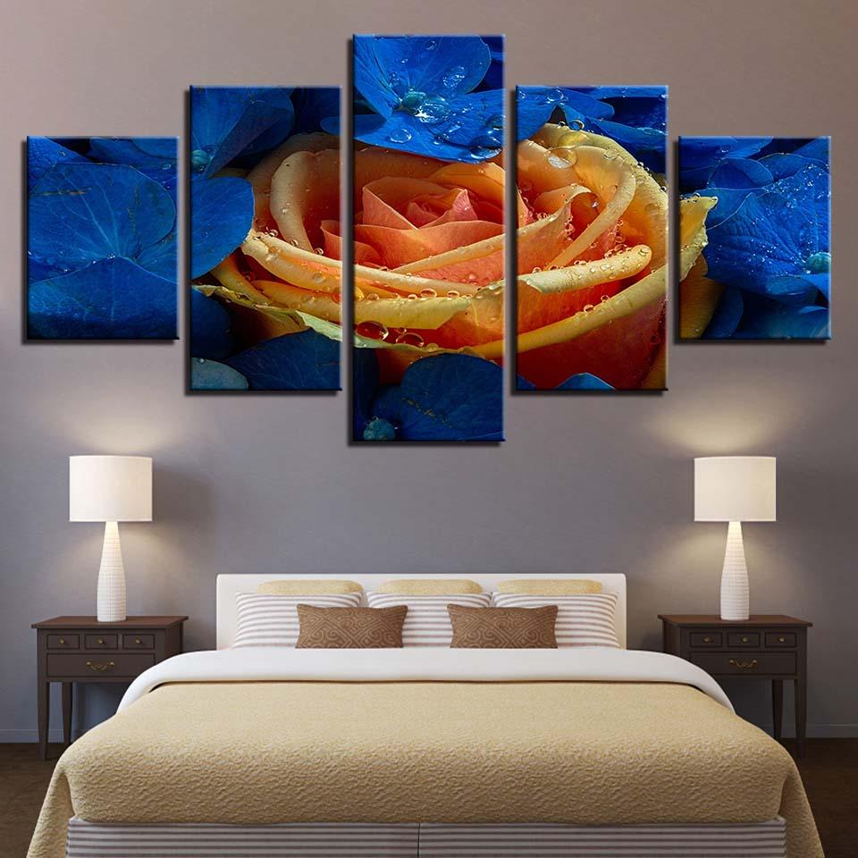 Flower 41 - Nature 5 Panel Canvas Art Wall Decor Flower 41 - Nature 5 Panel Canvas Art Wall Decor