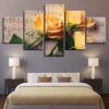 Flower 43 -Nature 5 Panel Canvas Art Wall Decor