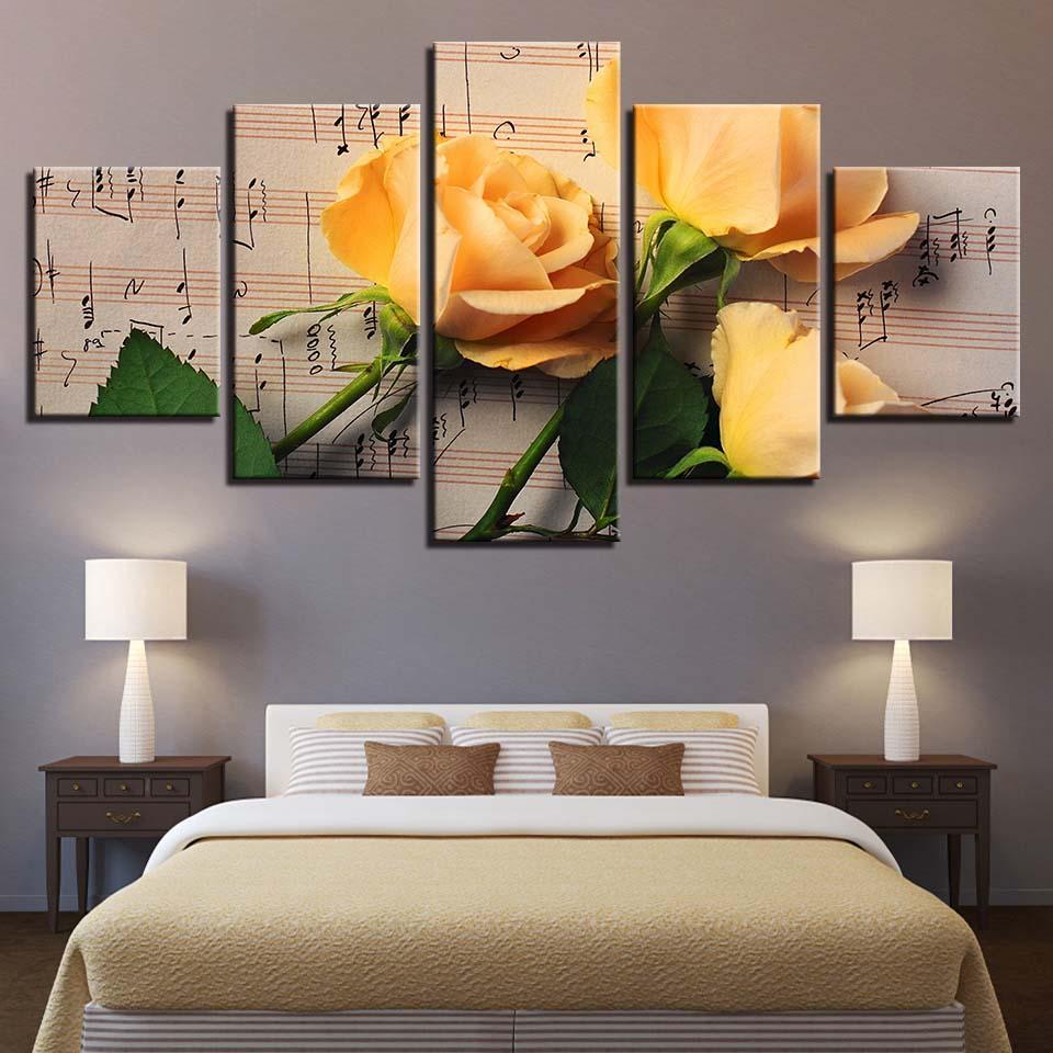 Flower 43 -Nature 5 Panel Canvas Art Wall Decor Flower 43 -Nature 5 Panel Canvas Art Wall Decor