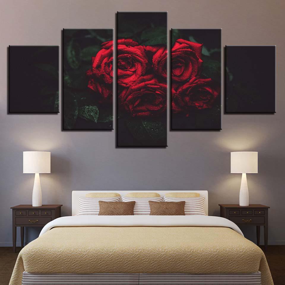 Flower 44 -Nature 5 Panel Canvas Art Wall Decor Flower 44 -Nature 5 Panel Canvas Art Wall Decor