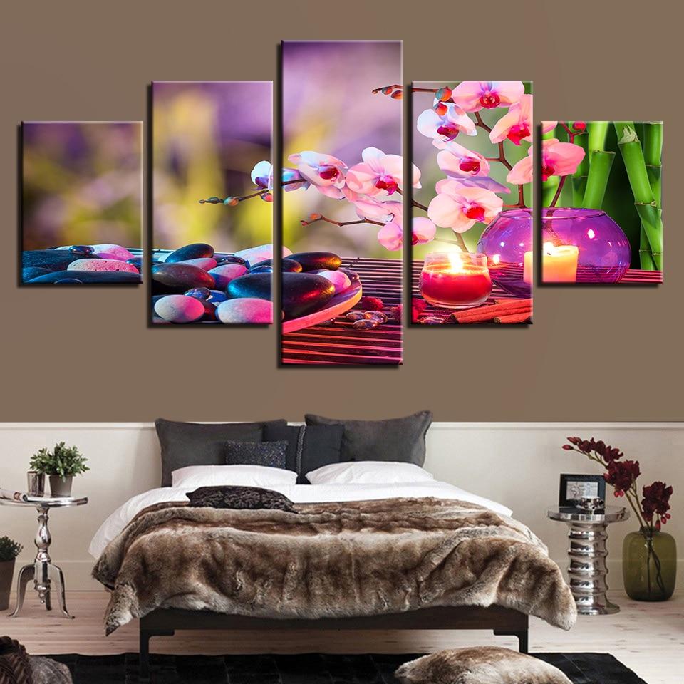 Flower 48 - Nature 5 Panel Canvas Art Wall Decor Flower 48 - Nature 5 Panel Canvas Art Wall Decor
