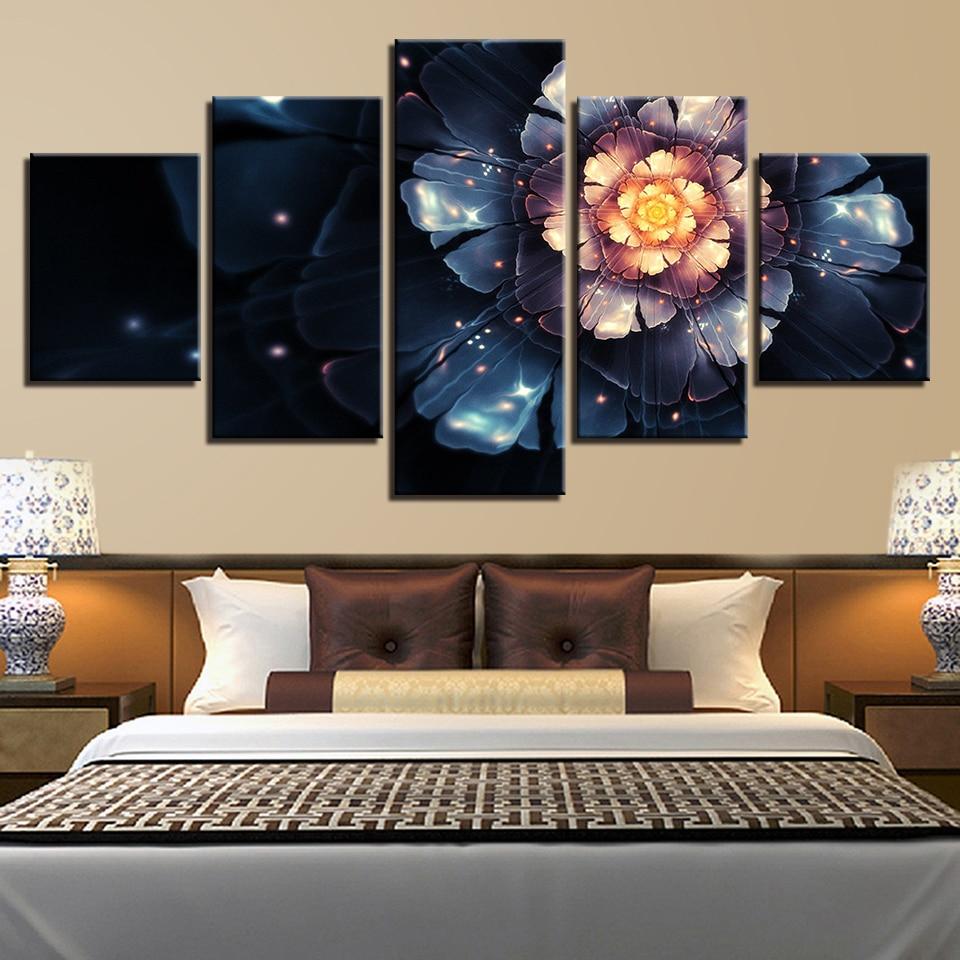 Flower 49 - Nature 5 Panel Canvas Art Wall Decor Flower 49 - Nature 5 Panel Canvas Art Wall Decor