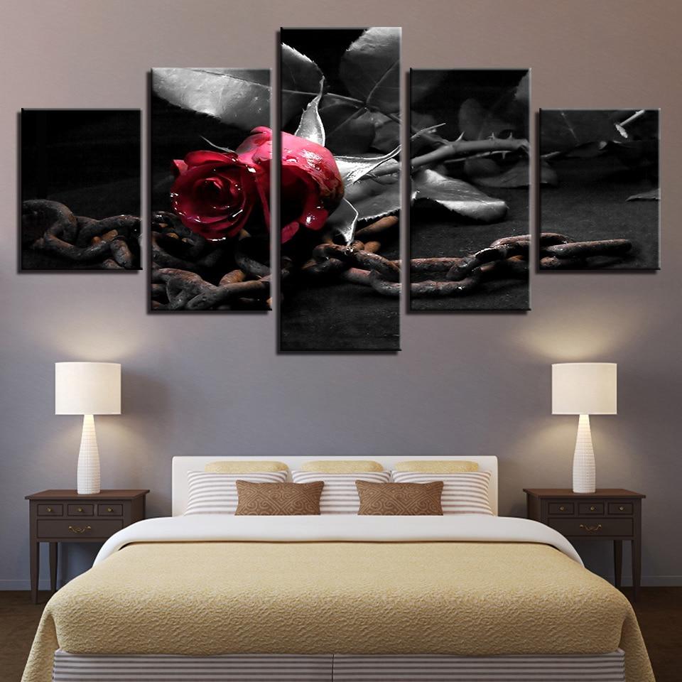 Flower 50 - Nature 5 Panel Canvas Art Wall Decor Flower 50 - Nature 5 Panel Canvas Art Wall Decor
