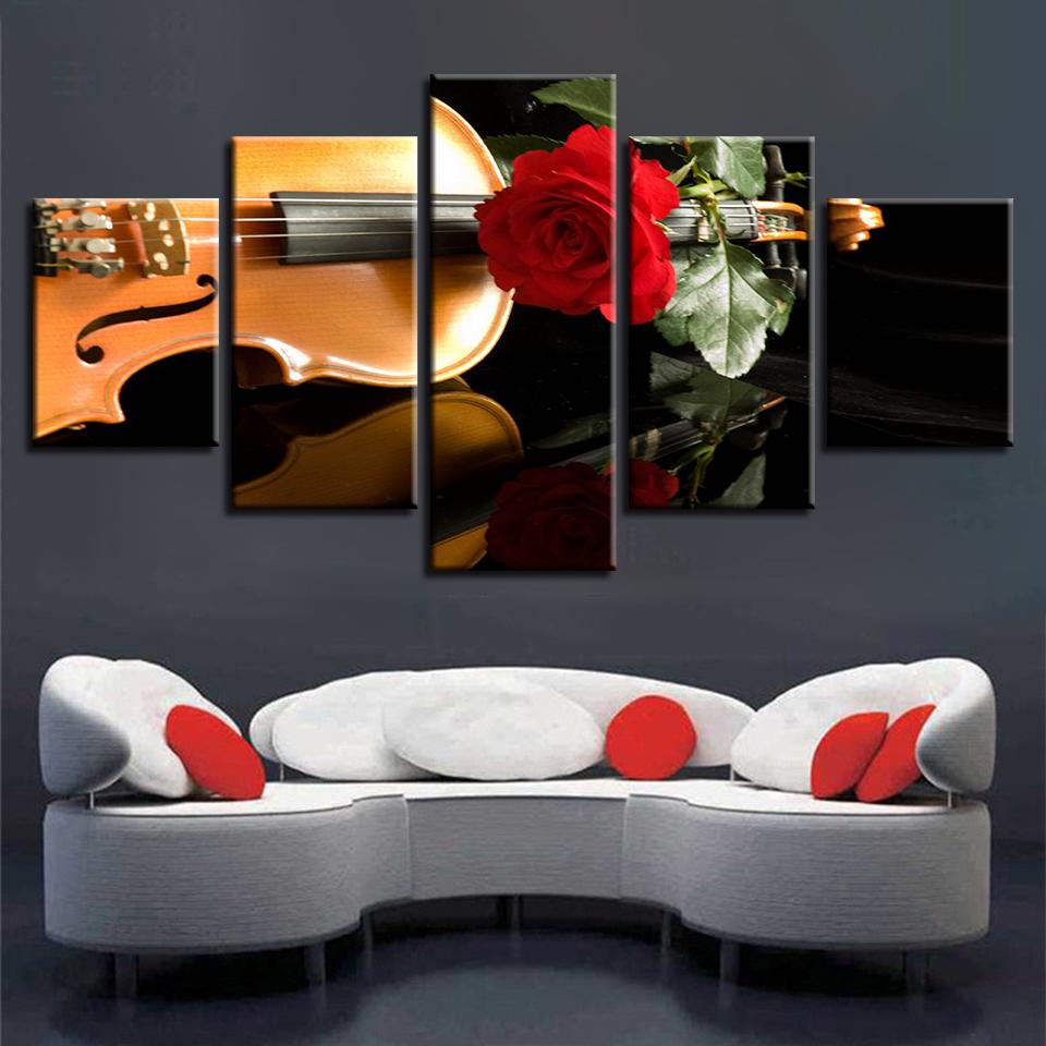 Flower 56 - Nature 5 Panel Canvas Art Wall Decor Flower 56 - Nature 5 Panel Canvas Art Wall Decor