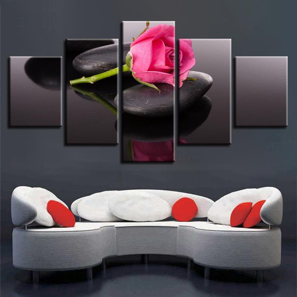 Flower 57 - Nature 5 Panel Canvas Art Wall Decor Flower 57 - Nature 5 Panel Canvas Art Wall Decor