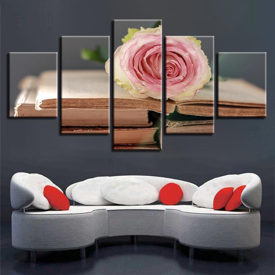 Flower 58 - Nature 5 Panel Canvas Art Wall Decor Flower 58 - Nature 5 Panel Canvas Art Wall Decor