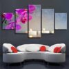 Flower 62 - Nature 5 Panel Canvas Art Wall Decor