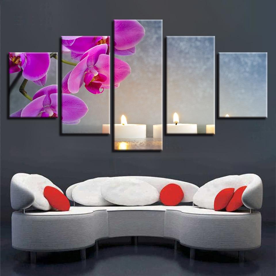 Flower 62 - Nature 5 Panel Canvas Art Wall Decor Flower 62 - Nature 5 Panel Canvas Art Wall Decor