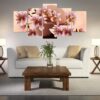 Flower 65 - Nature 5 Panel Canvas Art Wall Decor