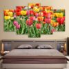 Flower 66 - Nature 5 Panel Canvas Art Wall Decor