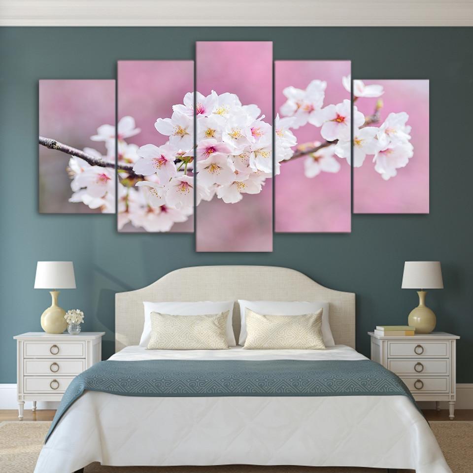 Flower 67 - Nature 5 Panel Canvas Art Wall Decor Flower 67 - Nature 5 Panel Canvas Art Wall Decor