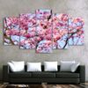 Flower 68 - Nature 5 Panel Canvas Art Wall Decor