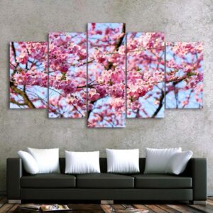 Flower 68 - Nature 5 Panel Canvas Art Wall Decor