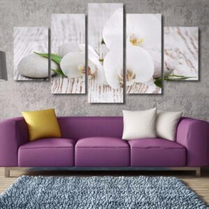 Flower 72 - Nature 5 Panel Canvas Art Wall Decor
