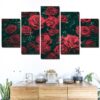 Flower 74 - Nature 5 Panel Canvas Art Wall Decor