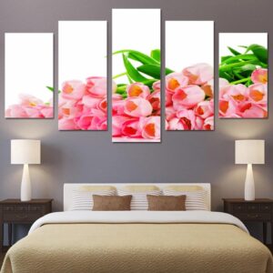 Flower 76 - Nature 5 Panel Canvas Art Wall Decor
