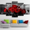Flower 77 - Nature 5 Panel Canvas Art Wall Decor