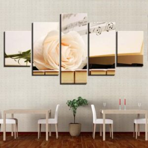 Flower 86 - Nature 5 Panel Canvas Art Wall Decor