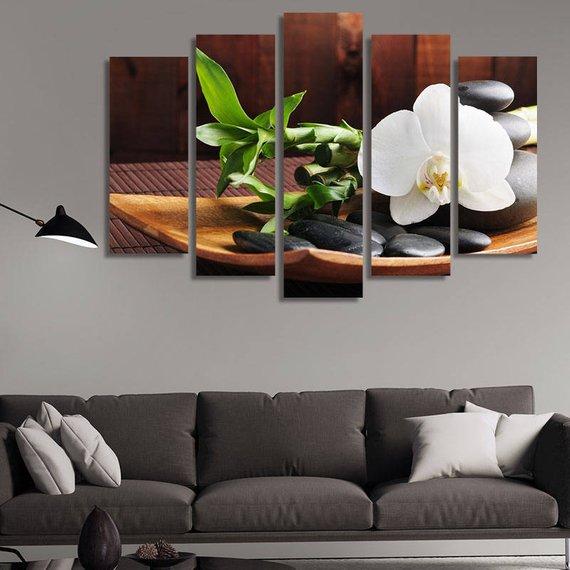 Flower Bb - Nature 5 Panel Canvas Art Wall Decor Flower Bb - Nature 5 Panel Canvas Art Wall Decor