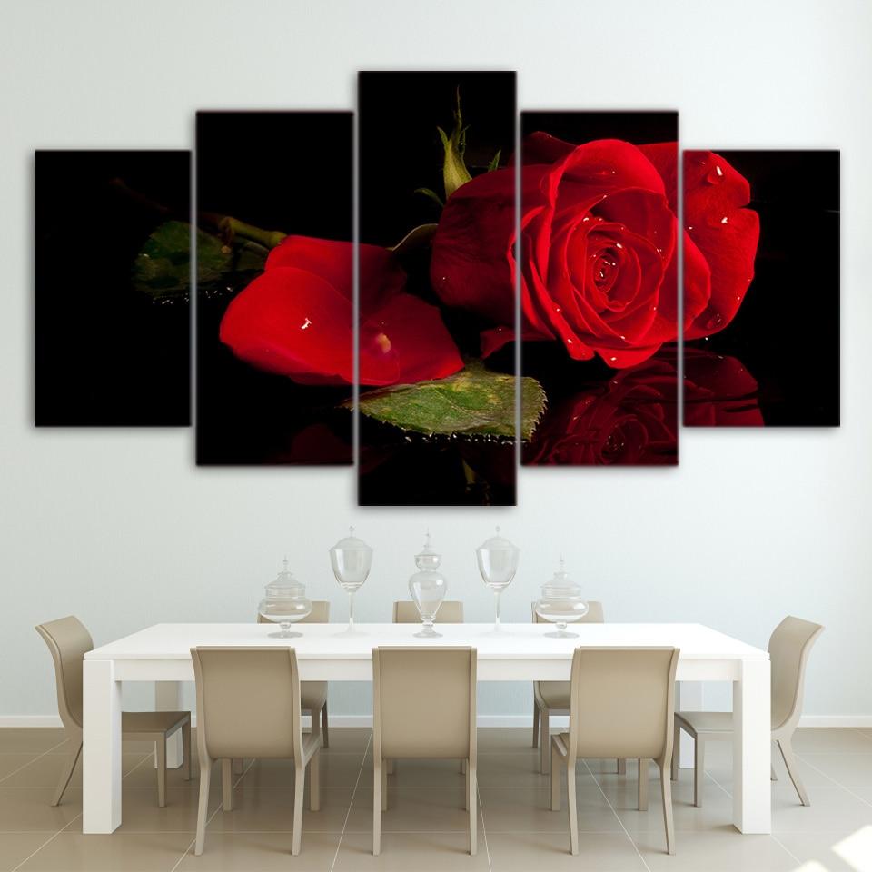 Flower Blooming - Nature 5 Panel Canvas Art Wall Decor Flower Blooming - Nature 5 Panel Canvas Art Wall Decor