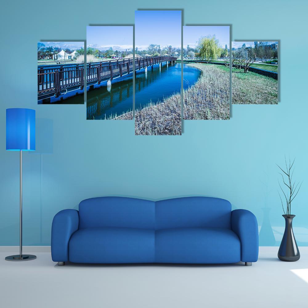 Flower Gardens Hirschstetten In Vienna - Nature 5 Panel Canvas Art Wall Decor Flower Gardens Hirschstetten In Vienna - Nature 5 Panel Canvas Art Wall Decor
