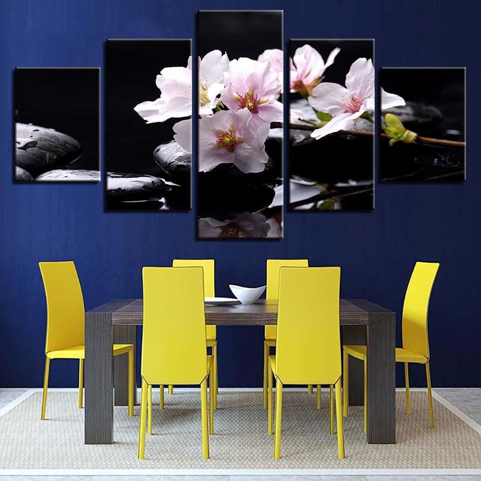Flower Stone - Nature 5 Panel Canvas Art Wall Decor Flower Stone - Nature 5 Panel Canvas Art Wall Decor