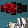 Flowers Beautiful 13 - Nature 5 Panel Canvas Art Wall Decor