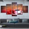 Flowers Coffee 2 - Nature 5 Panel Canvas Art Wall Decor