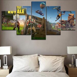 Fn Battle Royale - Gaming 5 Panel Canvas Art Wall Decor