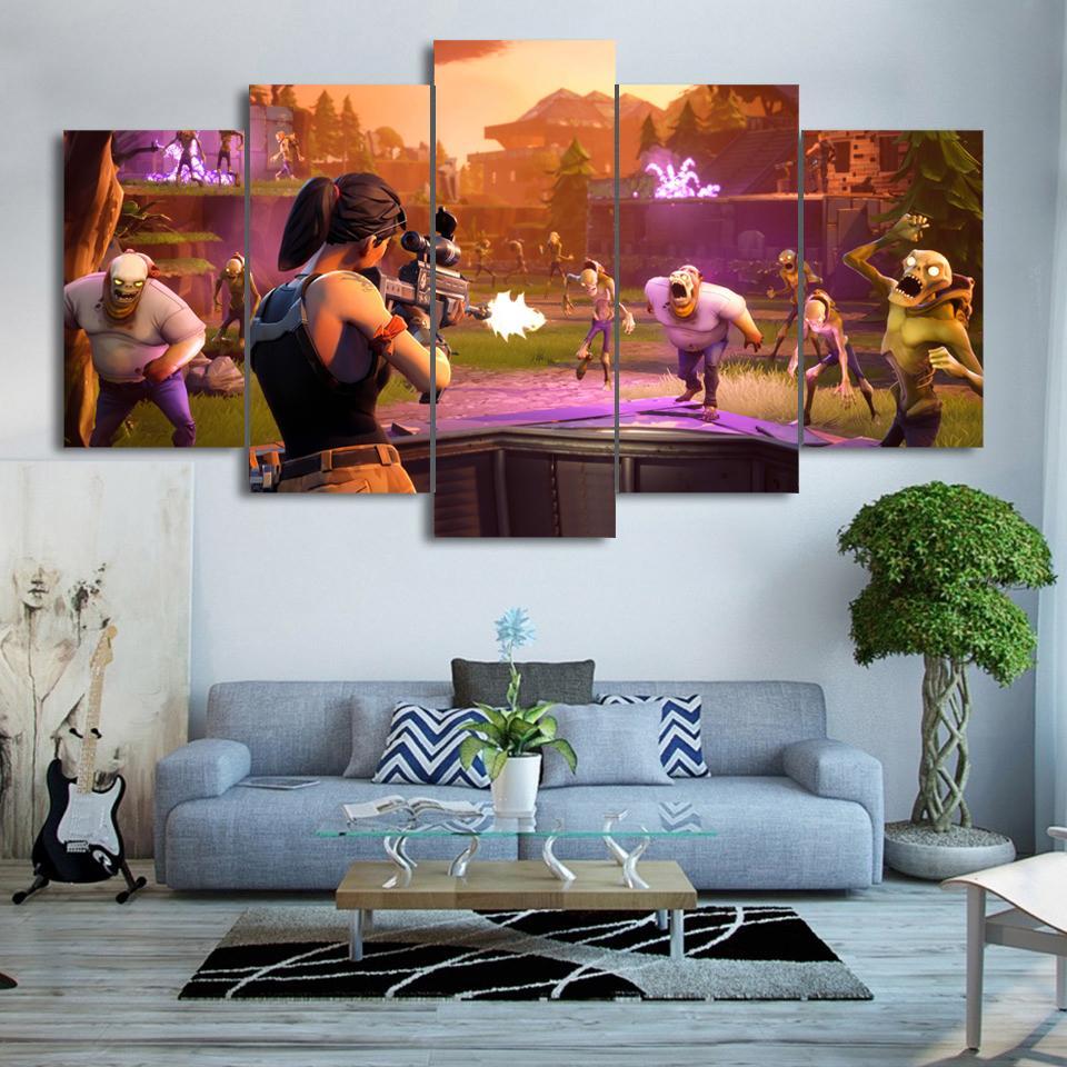 Fn Save The World - Gaming 5 Panel Canvas Art Wall Decor Fn Save The World - Gaming 5 Panel Canvas Art Wall Decor