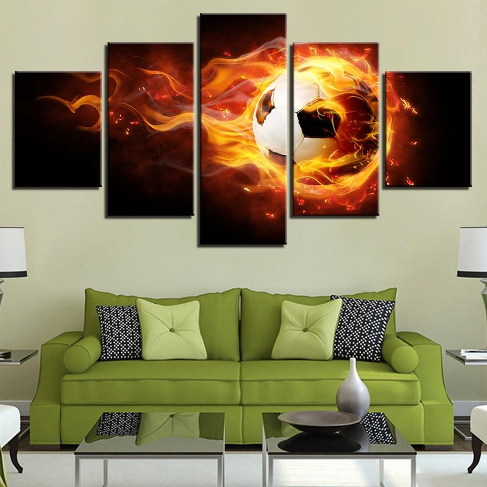 Football 1 - Sport 5 Panel Canvas Art Wall Decor Football 1 - Sport 5 Panel Canvas Art Wall Decor