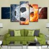 Football 3 - Sport 5 Panel Canvas Art Wall Decor
