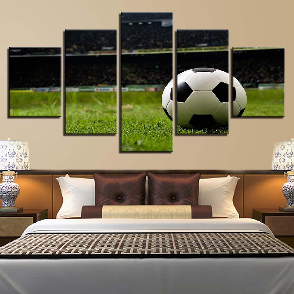 Football 4 - Sport 5 Panel Canvas Art Wall Decor Football 4 - Sport 5 Panel Canvas Art Wall Decor