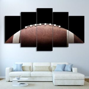 Football Pigskin - Sport 5 Panel Canvas Art Wall Decor