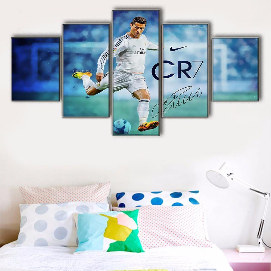 Football Star C Ronaldo - Famous Person 5 Panel Canvas Art Wall Decor Football Star C Ronaldo - Famous Person 5 Panel Canvas Art Wall Decor