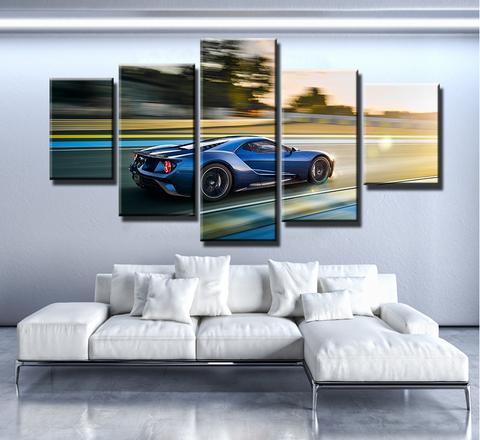 Ford Gt 1 - Automative 5 Panel Canvas Art Wall Decor Ford Gt 1 - Automative 5 Panel Canvas Art Wall Decor