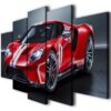 Ford Gt 1967 2018 Heritage Sport Car - Automative 5 Panel Canvas Art Wall Decor