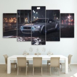 Ford Mustang Gt 2015 Rtr - Automative 5 Panel Canvas Art Wall Decor