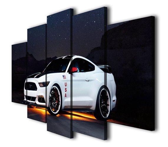 Ford Mustang Gt Sport Car -Automative 5 Panel Canvas Art Wall Decor Ford Mustang Gt Sport Car -Automative 5 Panel Canvas Art Wall Decor